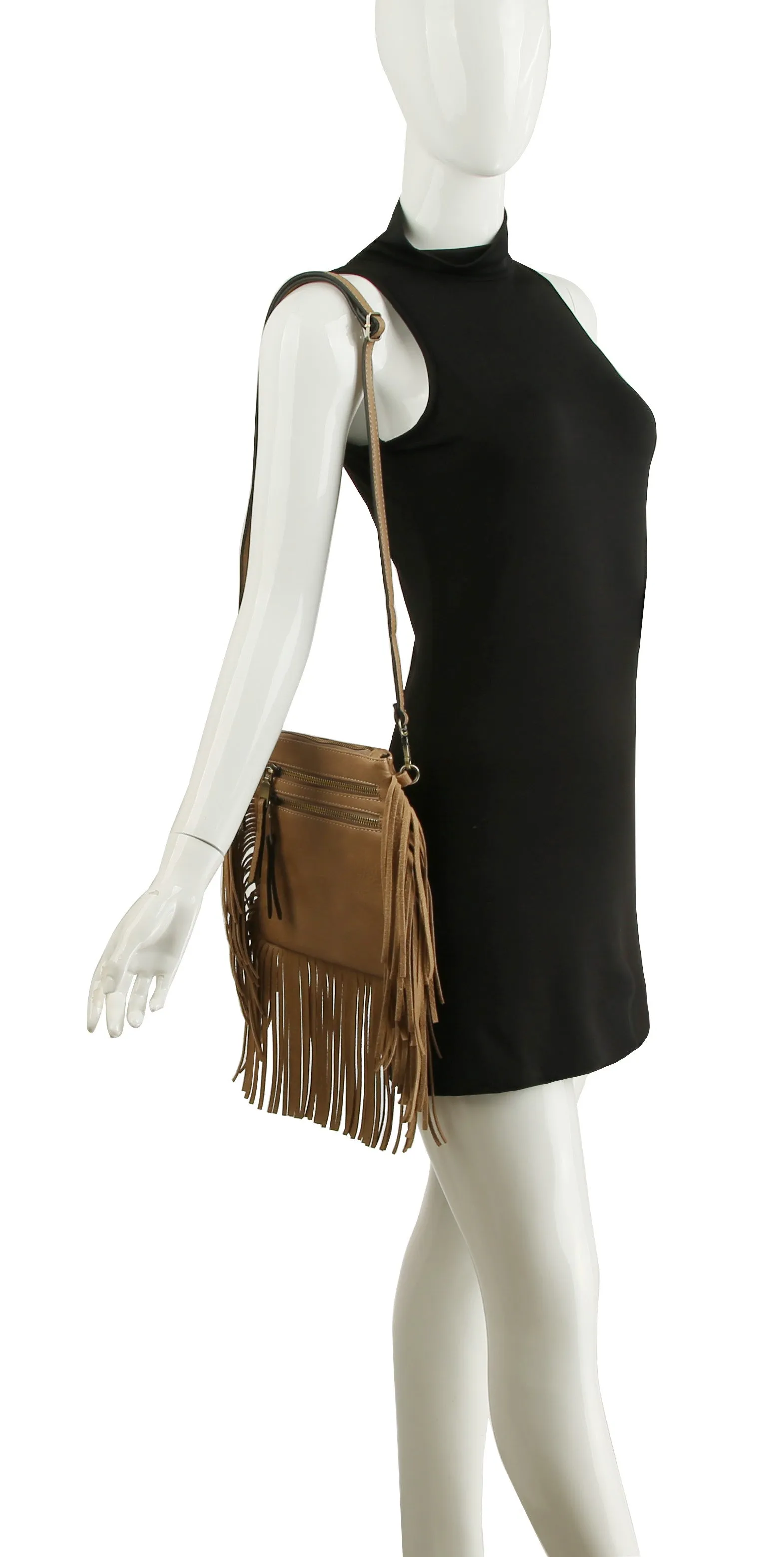 Fringe Tassel Crossbody Handbag Purse by hfstylish