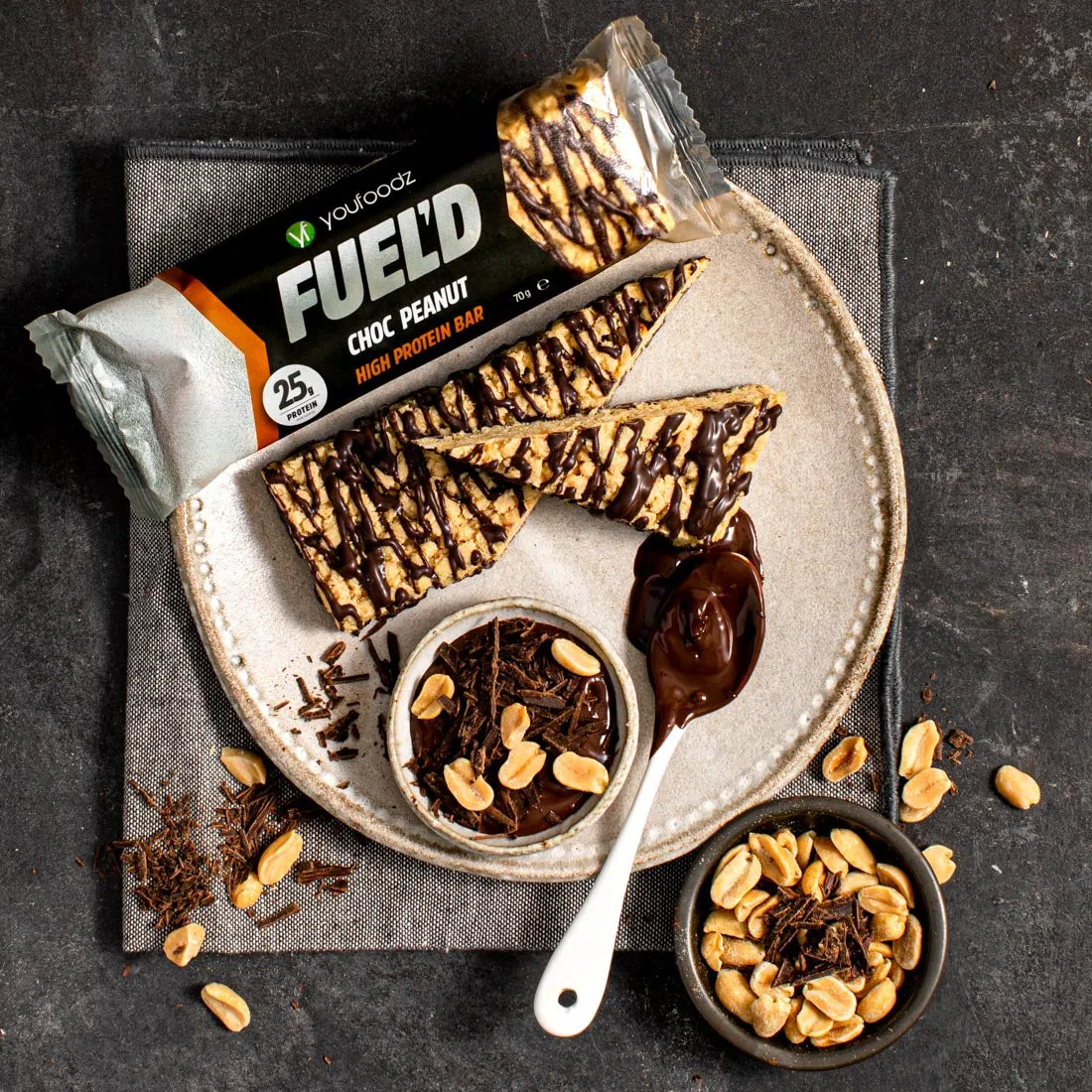 FUEL'D Choc Peanut High Protein Bar