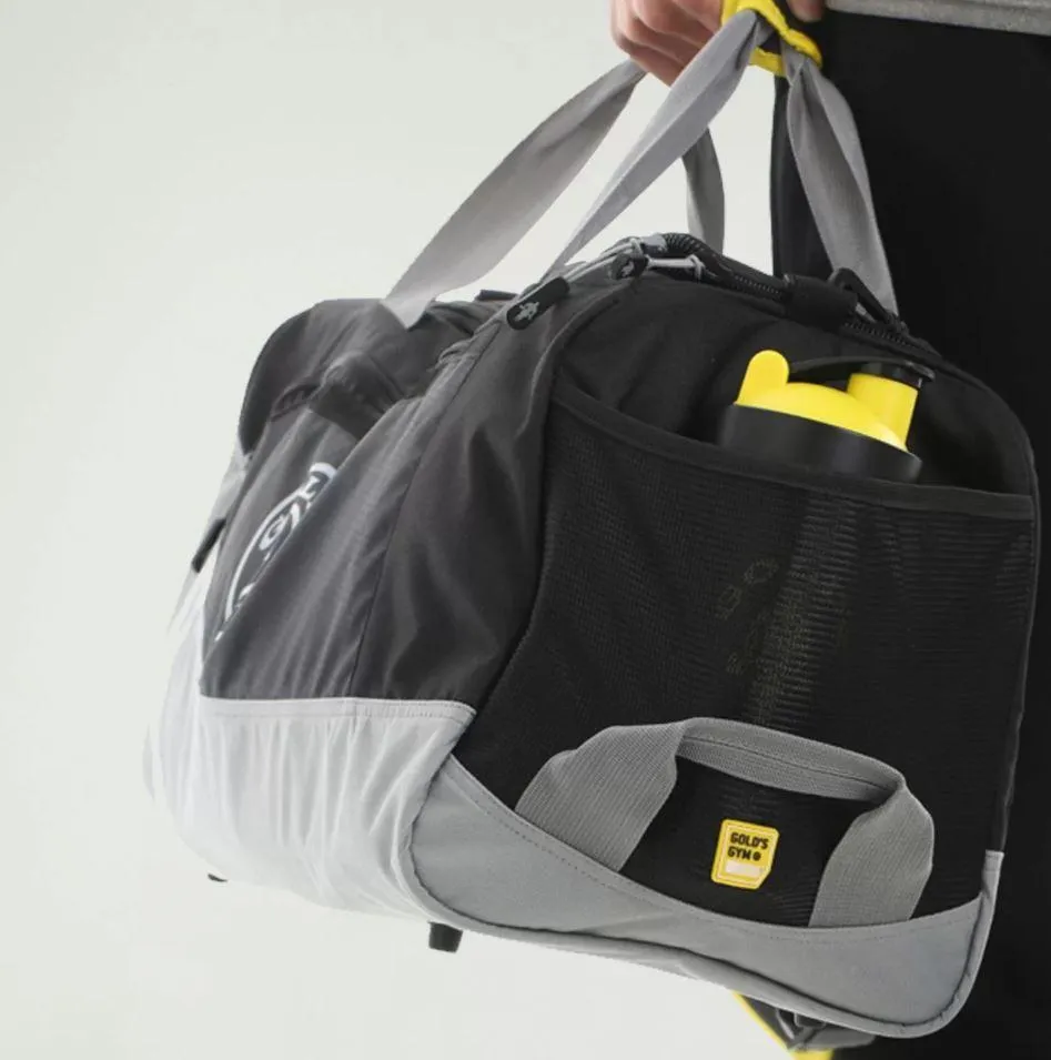 Golds Gym Contrast Travel Bag - Grey/Black