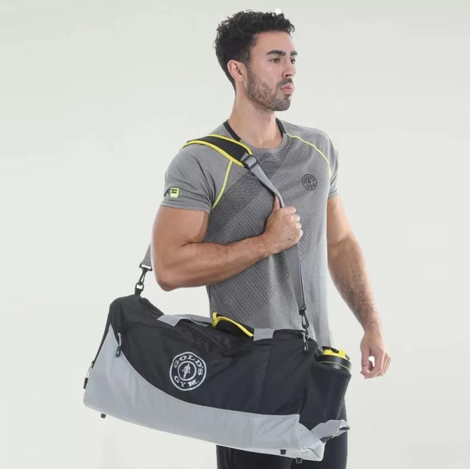 Golds Gym Contrast Travel Bag - Grey/Black