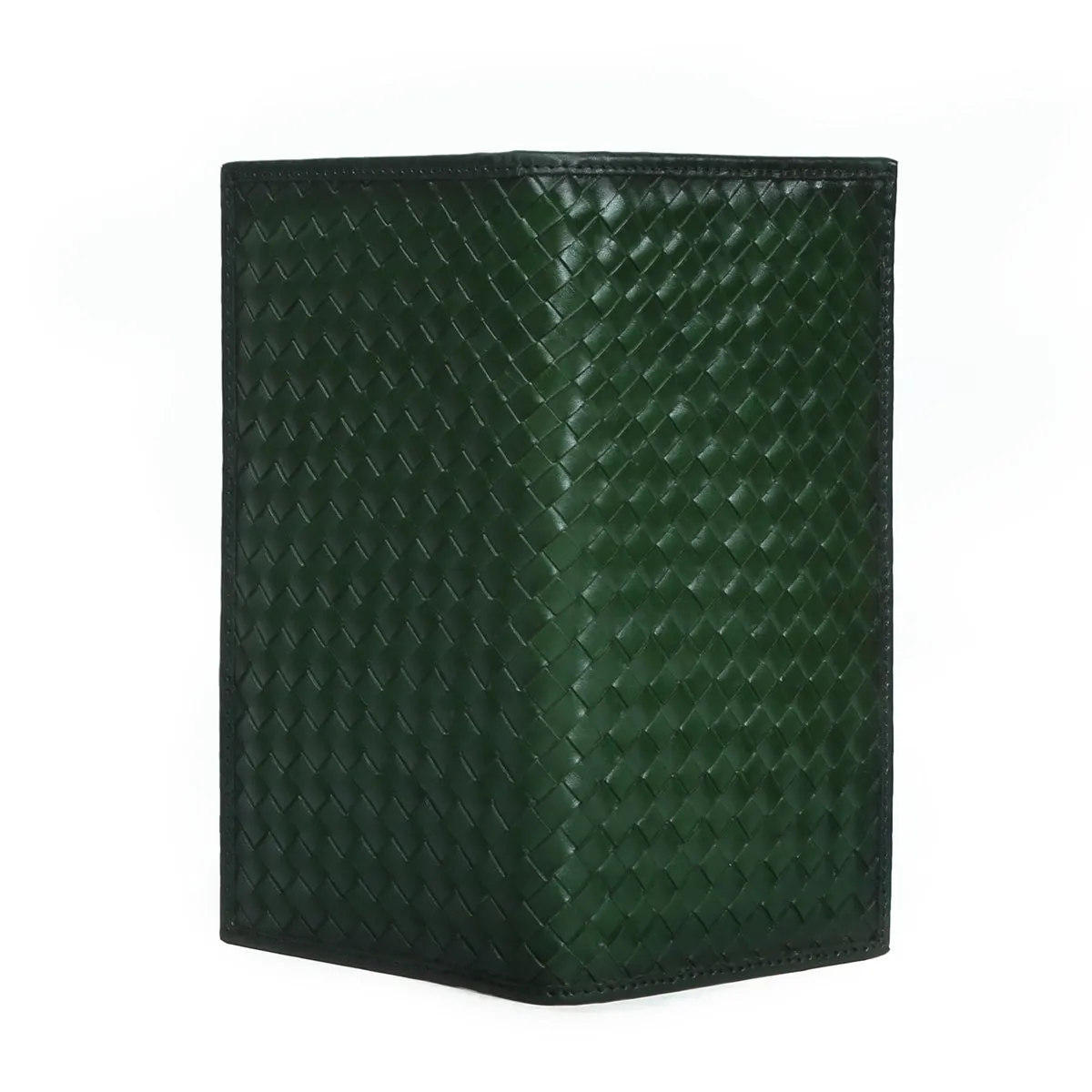 Green Hand Weave Leather Clutch/Wallet For Women By Brune & Bareskin