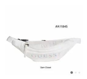 Guess Cangurera Estilo Puffer Iridescent Logo Fanny Pack Bco