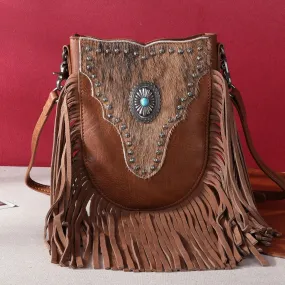 Hair-On Cowhide Fringe Crossbody