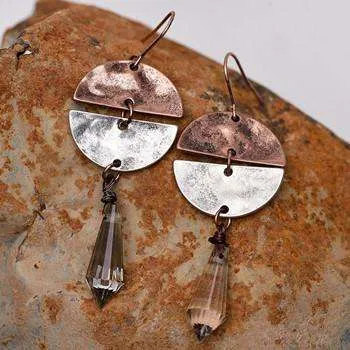 Half Moon Crystal Earrings