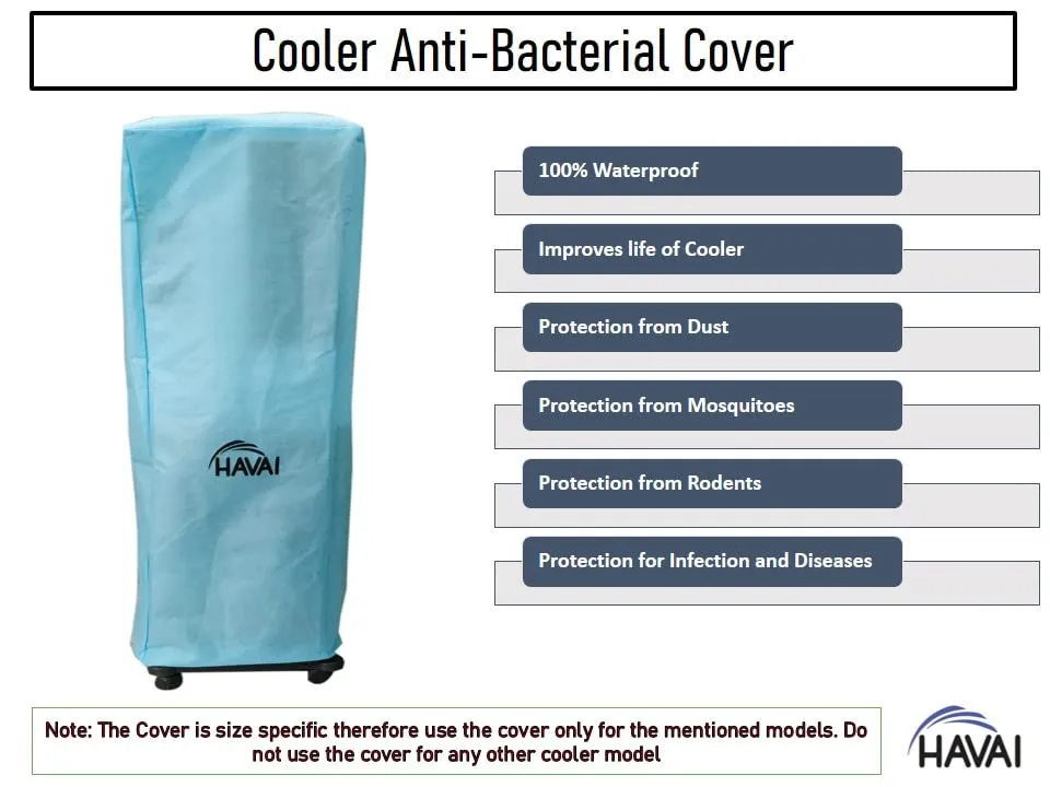 HAVAI Anti Bacterial Cover for Bluestar Elita 55 Litre Tower Cooler Water Resistant.Cover Size(LXBXH) cm: 45 X 41 X 124