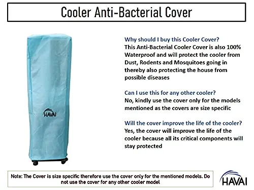 HAVAI Anti Bacterial Cover for Bluestar Elita 55 Litre Tower Cooler Water Resistant.Cover Size(LXBXH) cm: 45 X 41 X 124