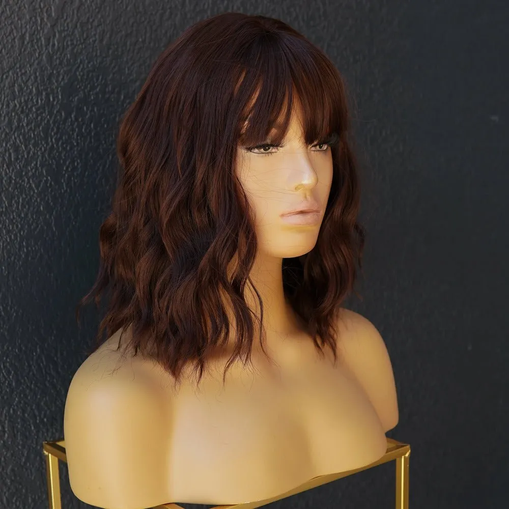 HAYLEY Brown Bob Fringe Wig