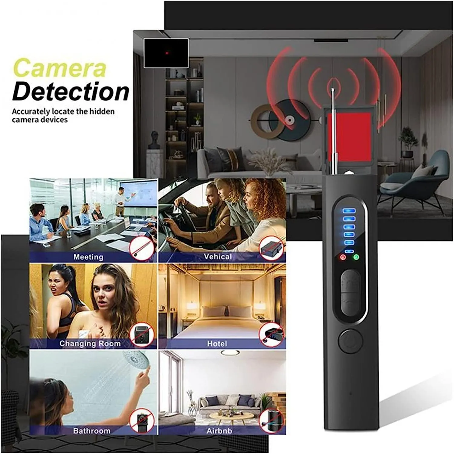 Hidden Camera Detector Bug Sweeper Listening Device GPS Tracker Detector