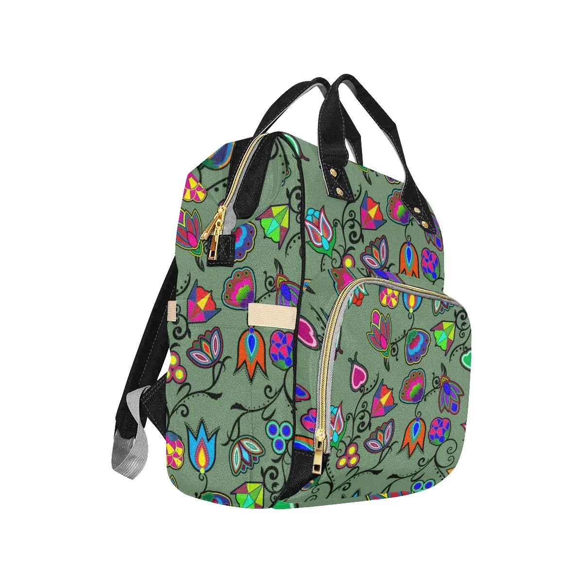 Indigenous Paisley - Dark Sea Multi-Function Diaper Backpack