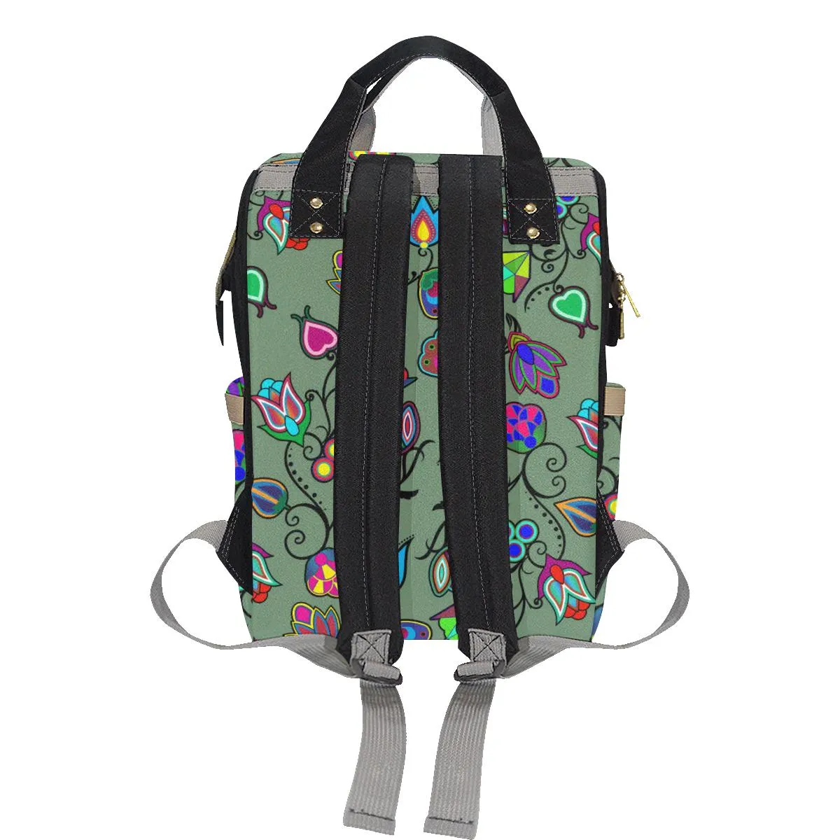 Indigenous Paisley - Dark Sea Multi-Function Diaper Backpack