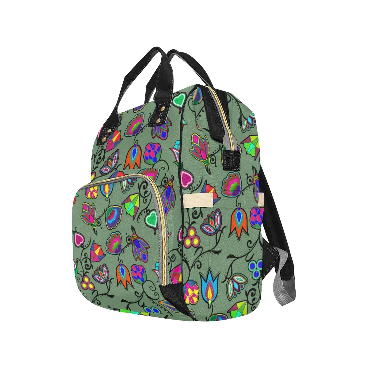 Indigenous Paisley - Dark Sea Multi-Function Diaper Backpack