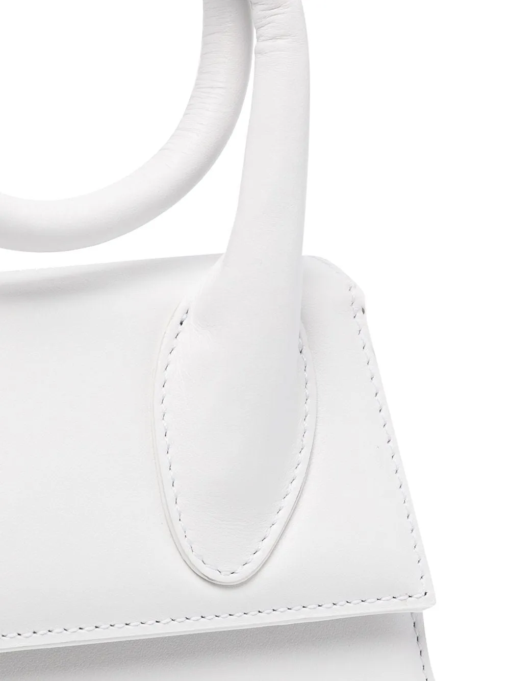 JACQUEMUS Chic and Compact White Leather Crossbody Bag for Women