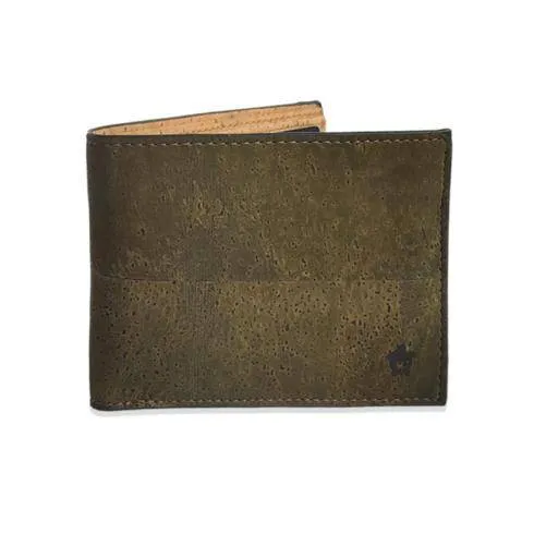 Kakapo Cork Wallet - Unique Unisex Slim Wallet for Men and Women - Green