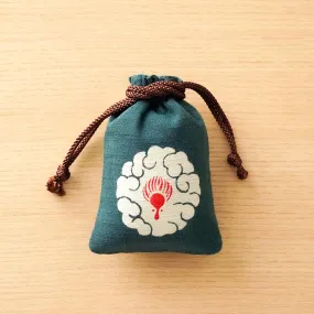 Katazome Small Talisman Bag - Dragon -,  Drawstring Pouch,  Japanese traditional craft bag