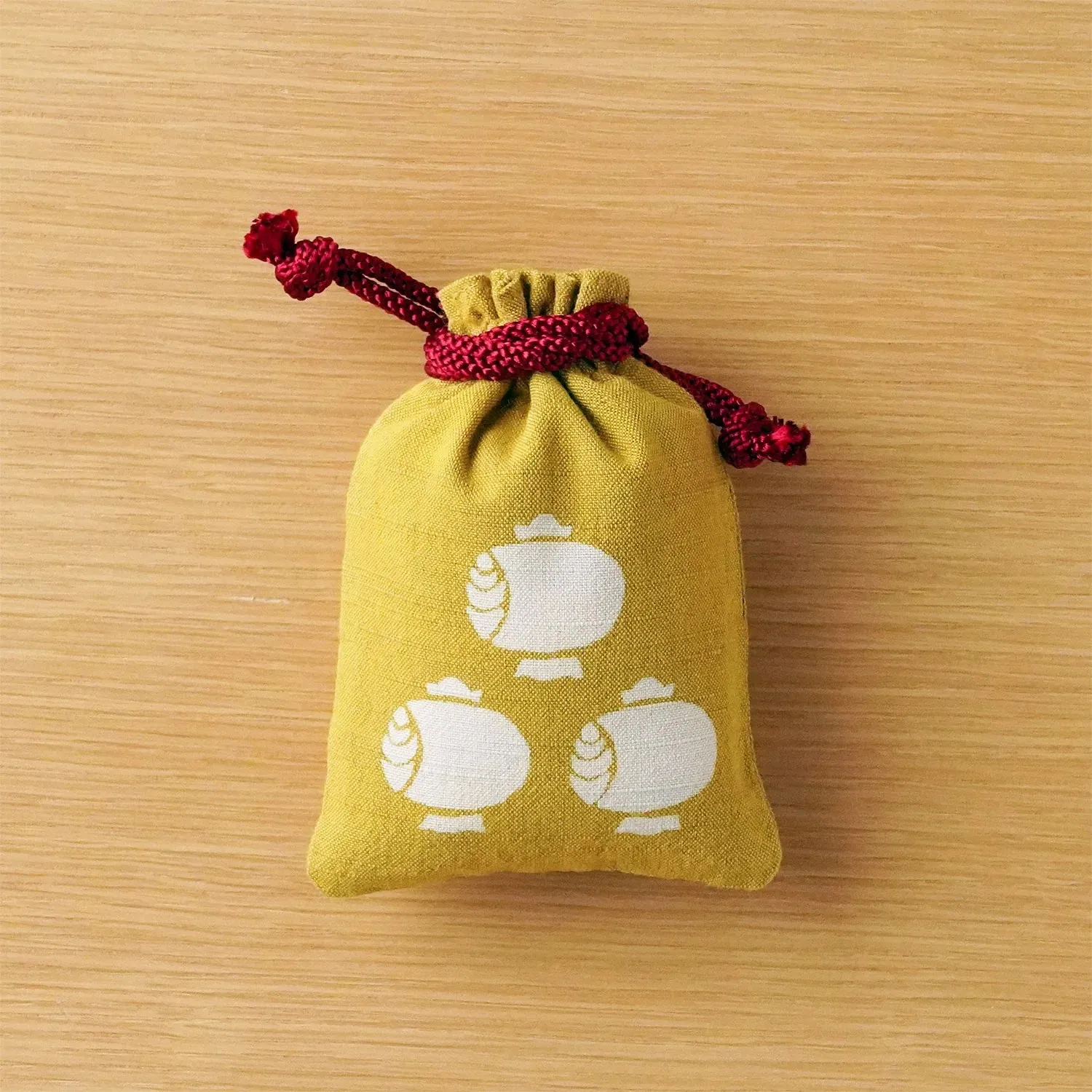 Katazome Small Talisman Bag - Mallet of Luck -,  Drawstring Pouch,  Japanese traditional craft bag