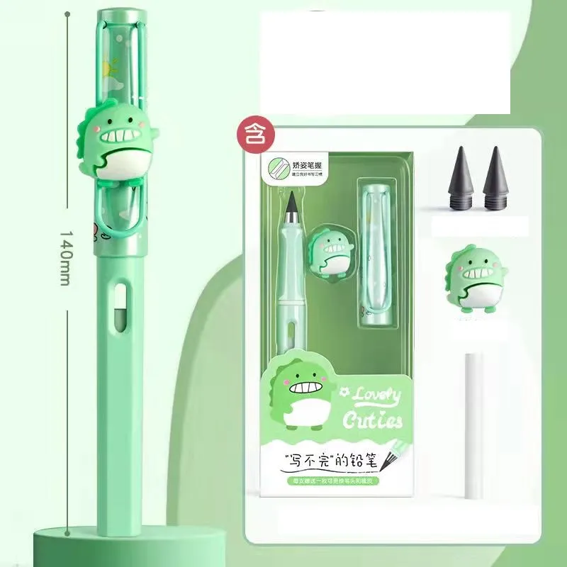 Kawaii Cartoon Eternal Unlimited: A Delightfully Cute Fountain Pen Shape Pencil for Smooth Writing and Endless Charm