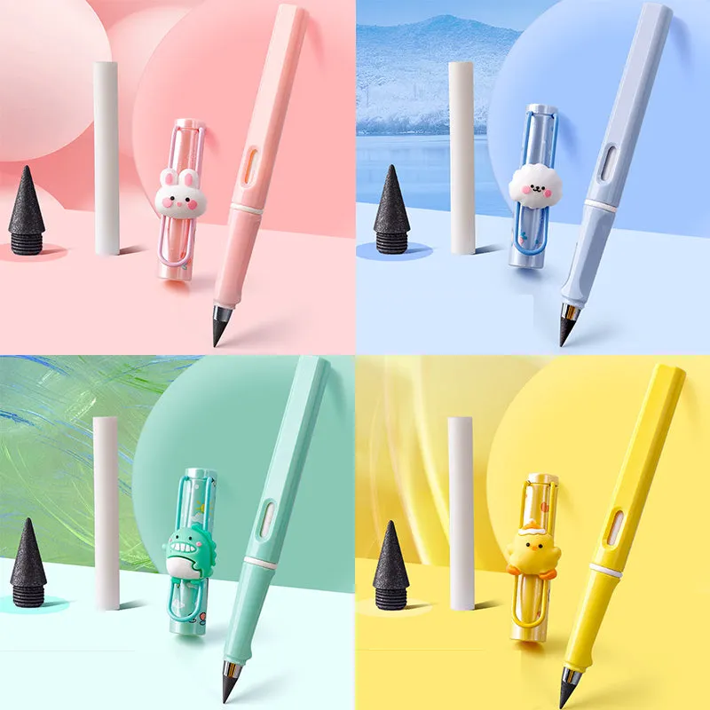 Kawaii Cartoon Eternal Unlimited: A Delightfully Cute Fountain Pen Shape Pencil for Smooth Writing and Endless Charm