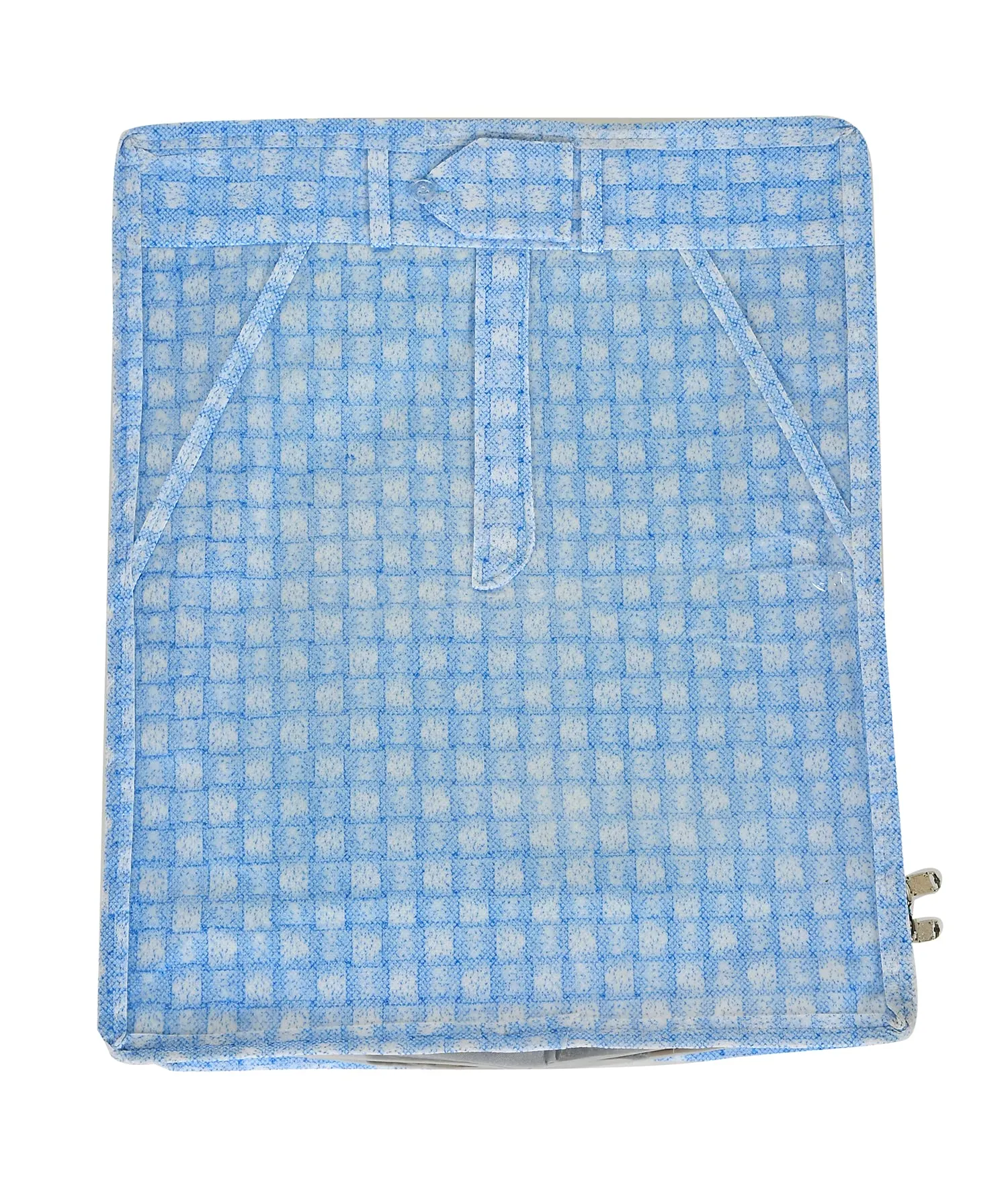 Kuber Industries Check Design Laminated PVC Transaparent Pant/Trouser Organizer Cover Storage Bag - Pack of 2 (Blue)-HS_38_KUBMART21291