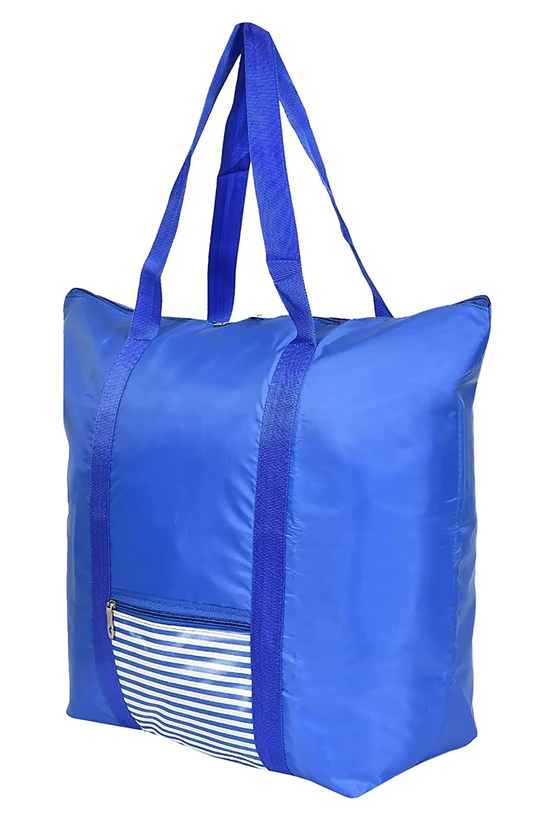 Kuber Industries Parachute Water Resistant Multi-Purpose Storage Bag With Strong Handle & Bag Cover (Blue)