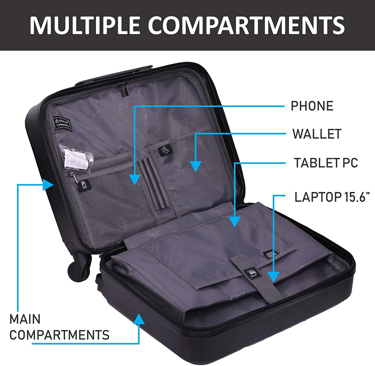 Laptop 4 Wheel Trolley Bag 18" WLB41-322