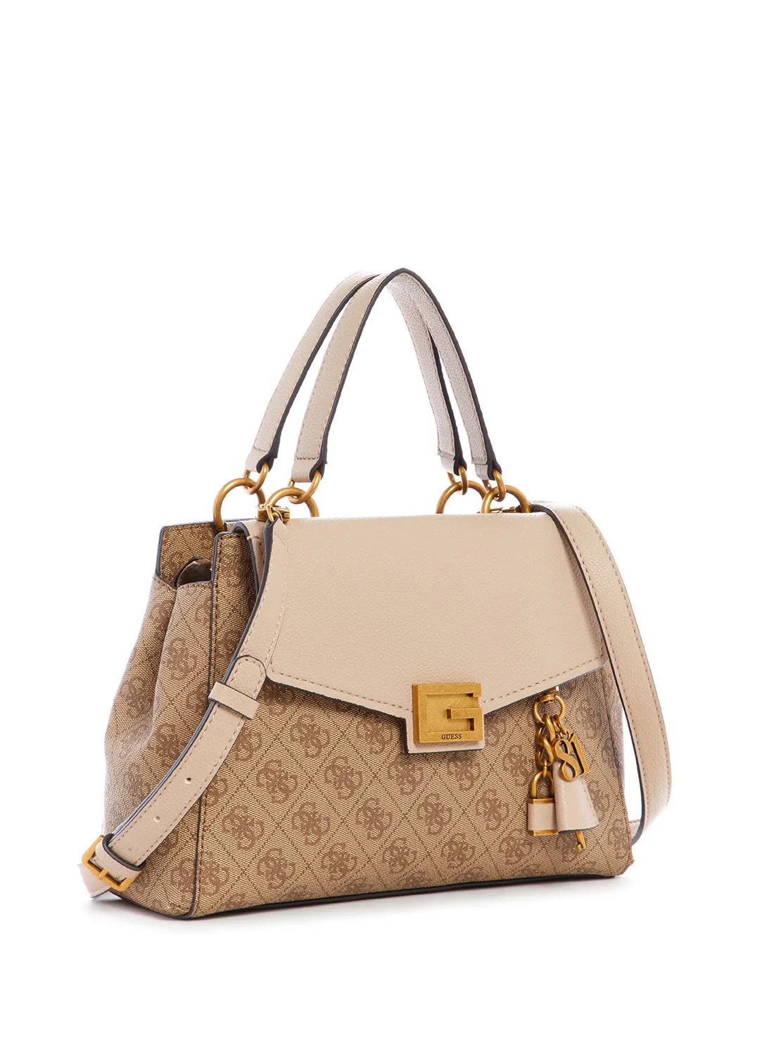 Latte Logo Valy Satchel Bag