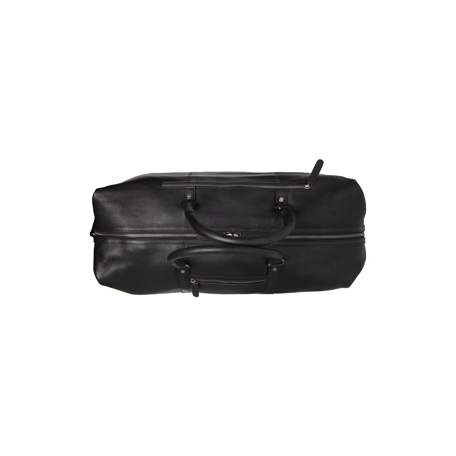 Leather Weekend Bag Black Caleb