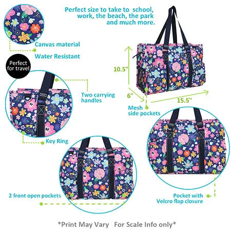 Lilac Floral NGIL Zippered Caddy Organizer Tote Bag