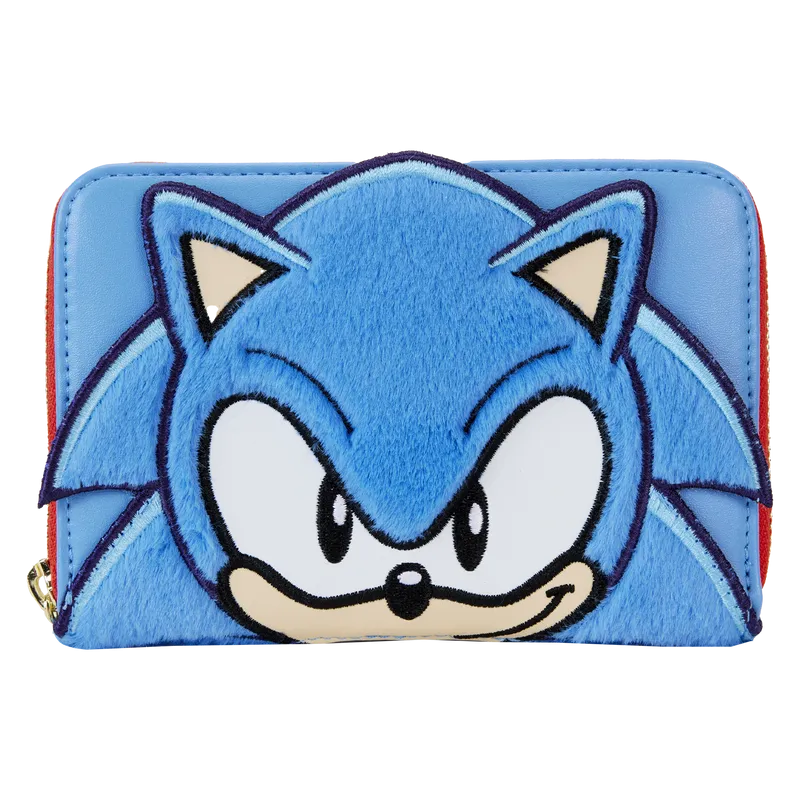 Loungefly Sonic the Hedgehog Classic Cosplay Plush Zip Around Wallet