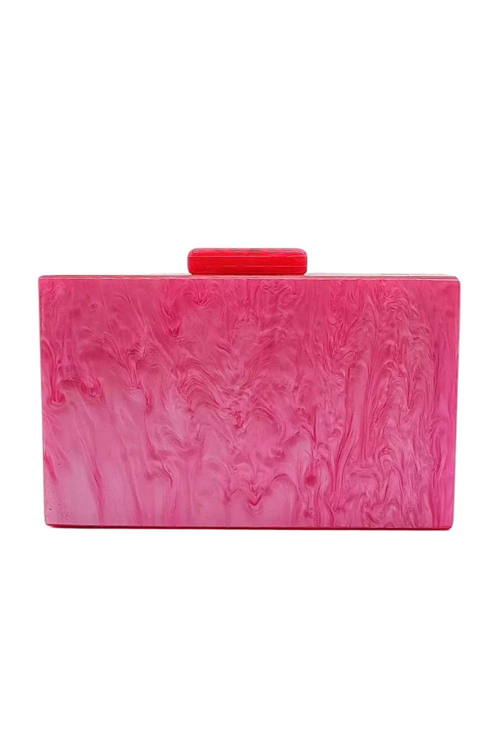 Lucy Acrylic Clutch - Hot Pink