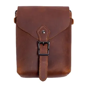 Men Genuine Leather Multifunction Lightweight Crossbody Bag Vintage 6.5 Inch Phone Waist Belt