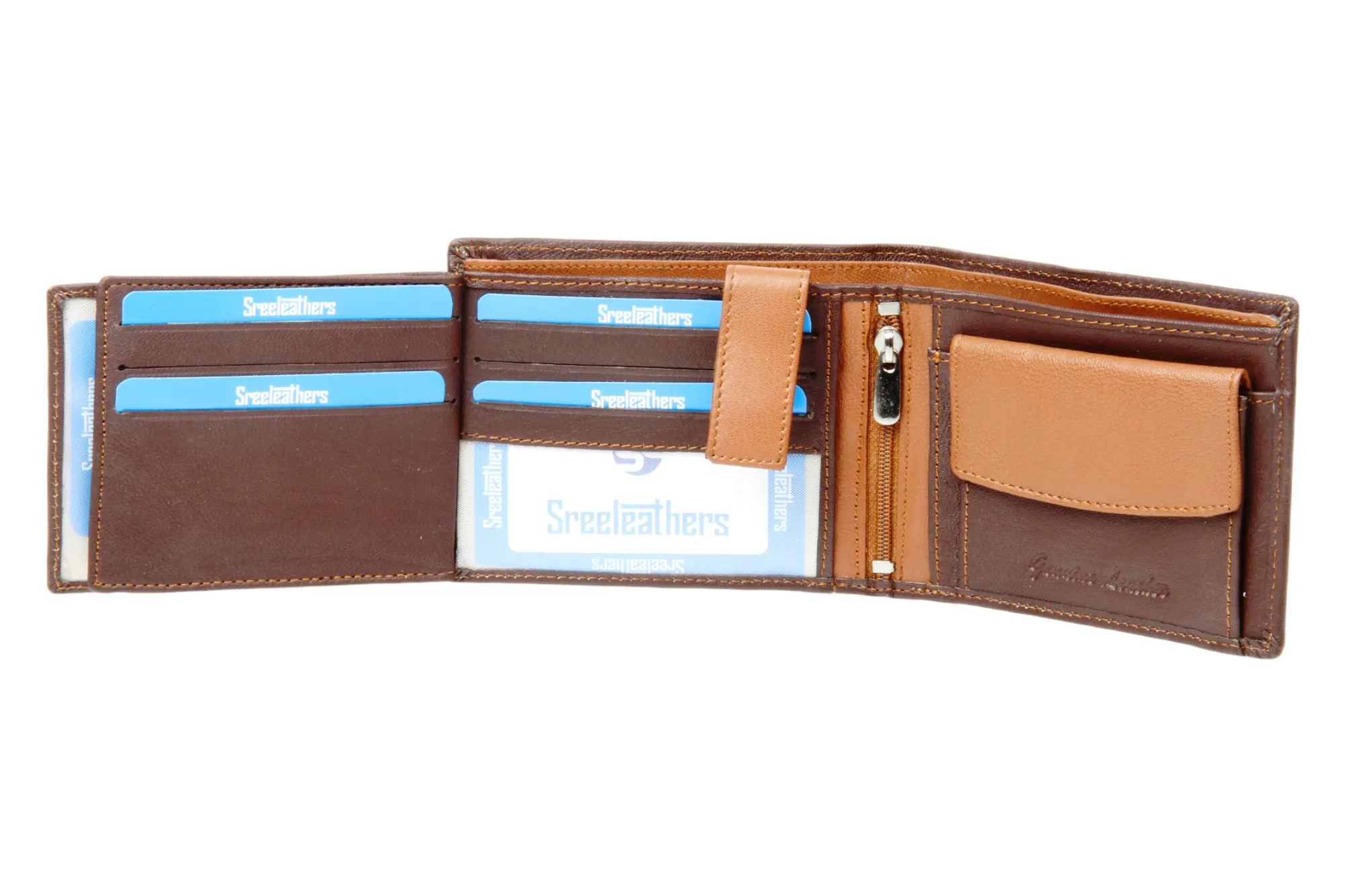 MENS LEATHER WALLET 42143 (BROWN)