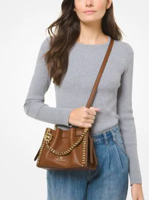 Mina Small Pebbled Leather Crossbody Bag | 55903