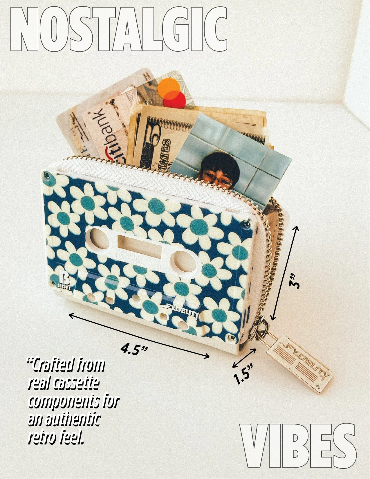 Mixtape Wallet |Blue Daisy