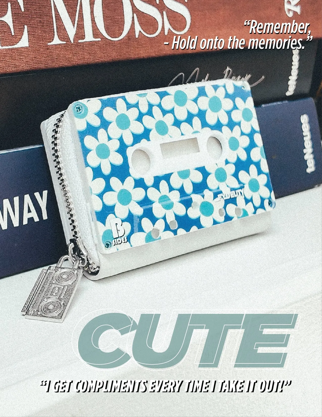 Mixtape Wallet |Blue Daisy