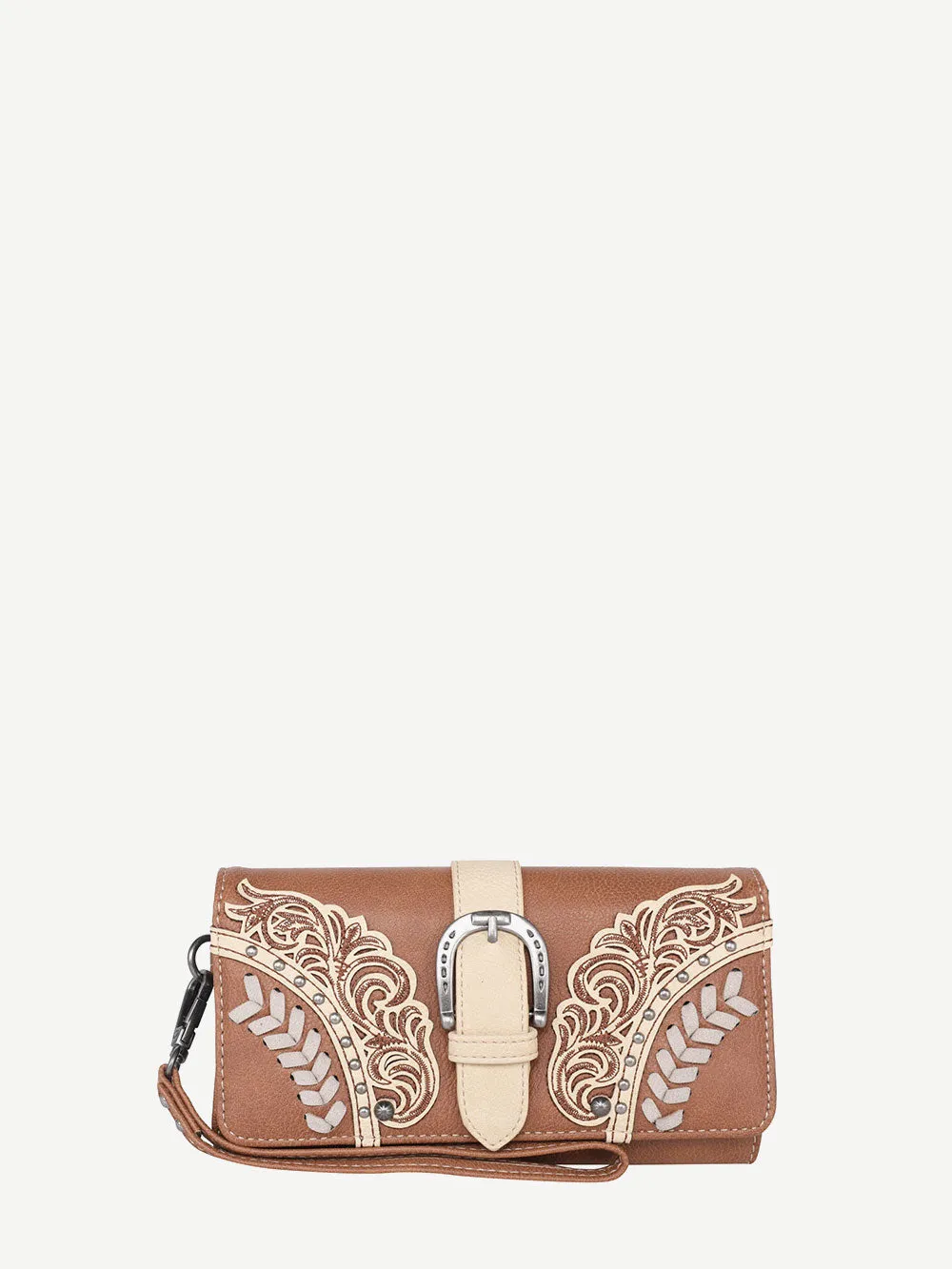 Montana West Cut-Out Floral Buckle Wallet