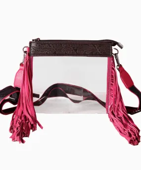 Montana West Western Fringe Clear Crossbody Bag