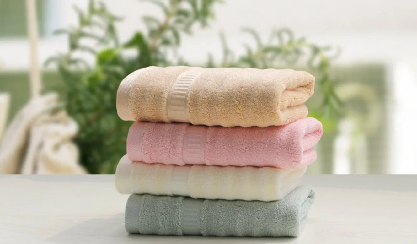 Mush Ultra Soft & Absorbent 600 GSM 6 Piece Bamboo Towel Couple Set (Green & Pink, 2)