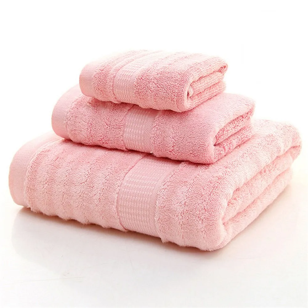 Mush Ultra Soft & Absorbent 600 GSM 6 Piece Bamboo Towel Couple Set (Green & Pink, 2)