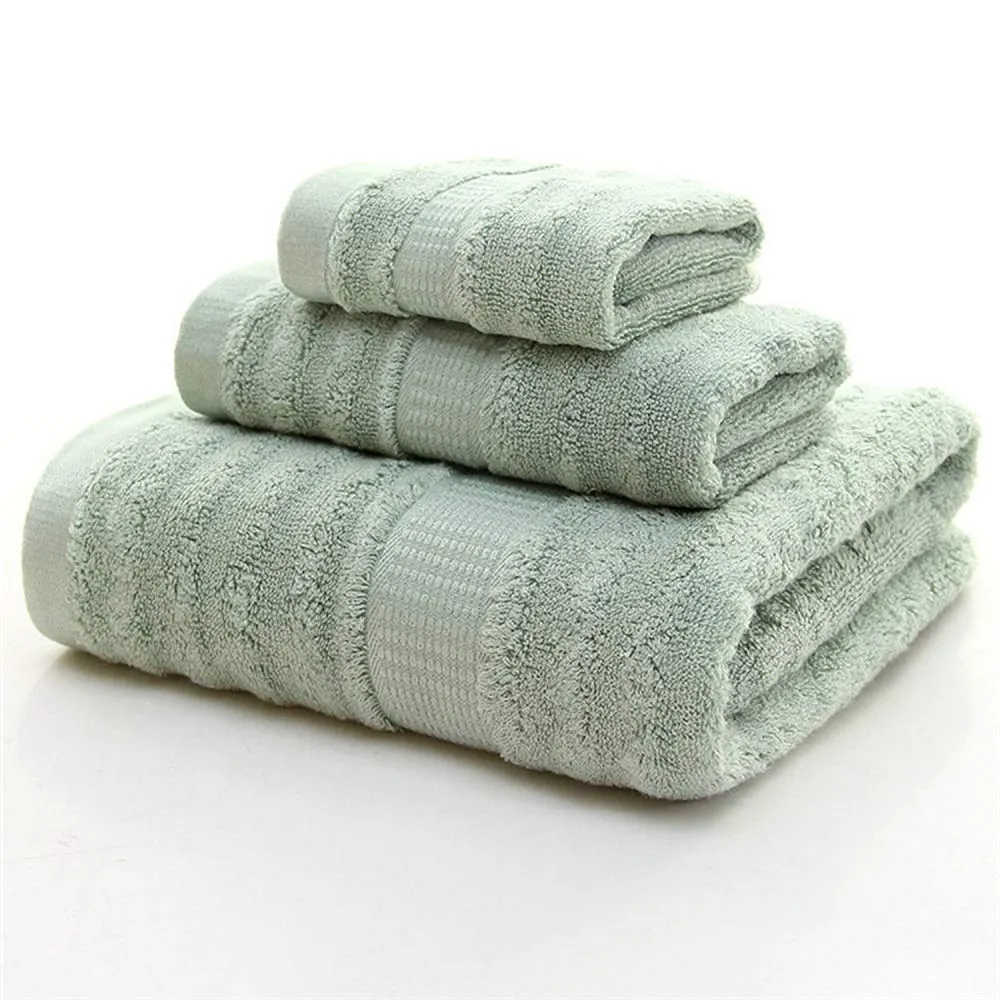 Mush Ultra Soft & Absorbent 600 GSM 6 Piece Bamboo Towel Couple Set (Green & Pink, 2)