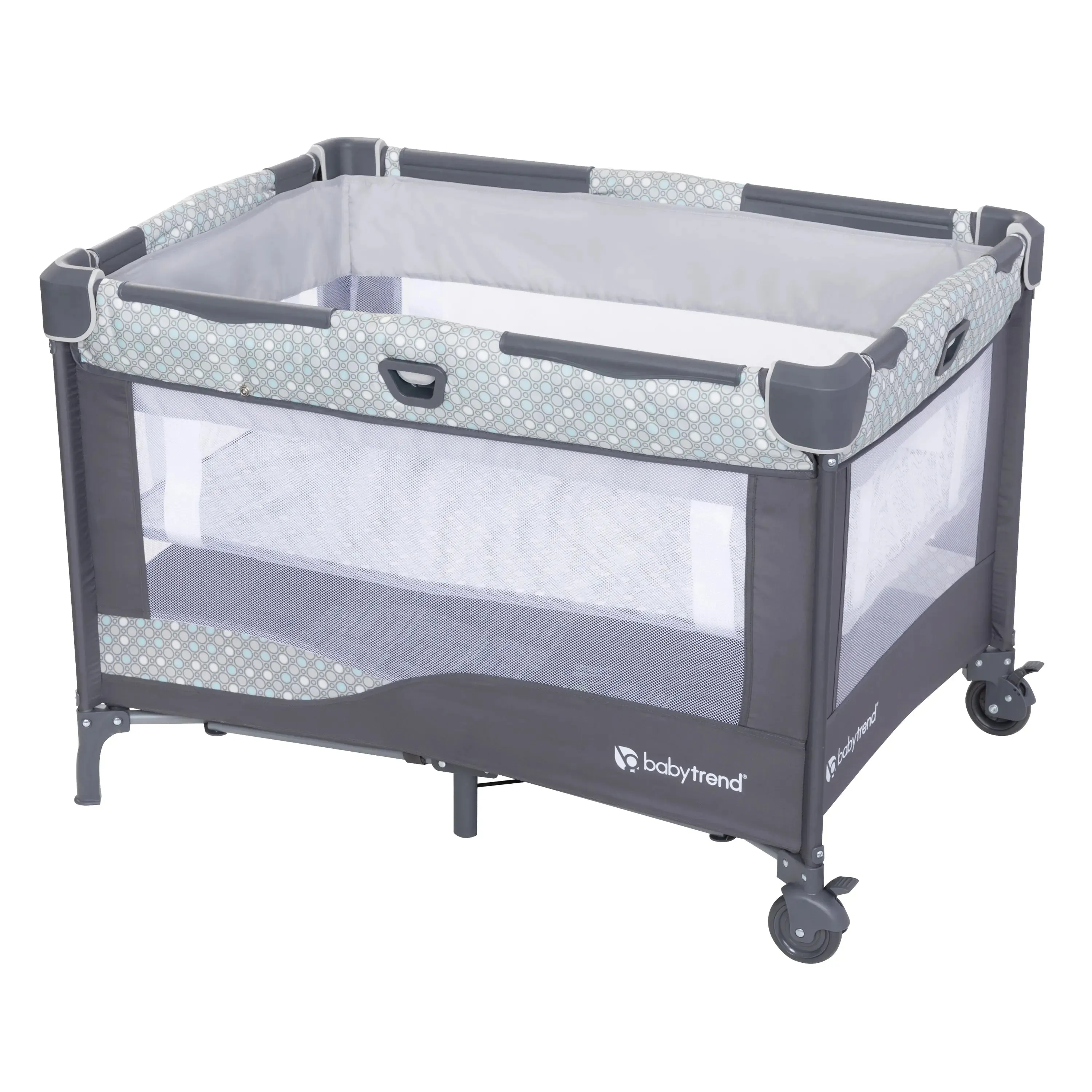 Nursery Den Playard with Rocking Cradle - Pebblestone Aqua (Walmart Canada Exclusive)