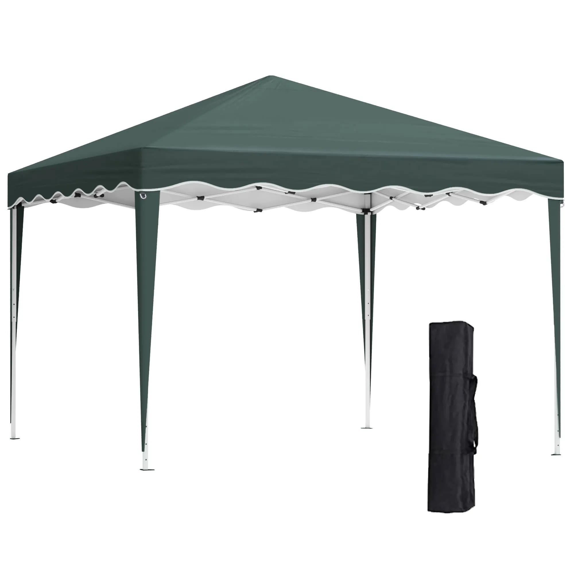 Outsunny 3x3(m) Pop Up Gazebo Marquee Tent for Garden w/ Carry Bag Green