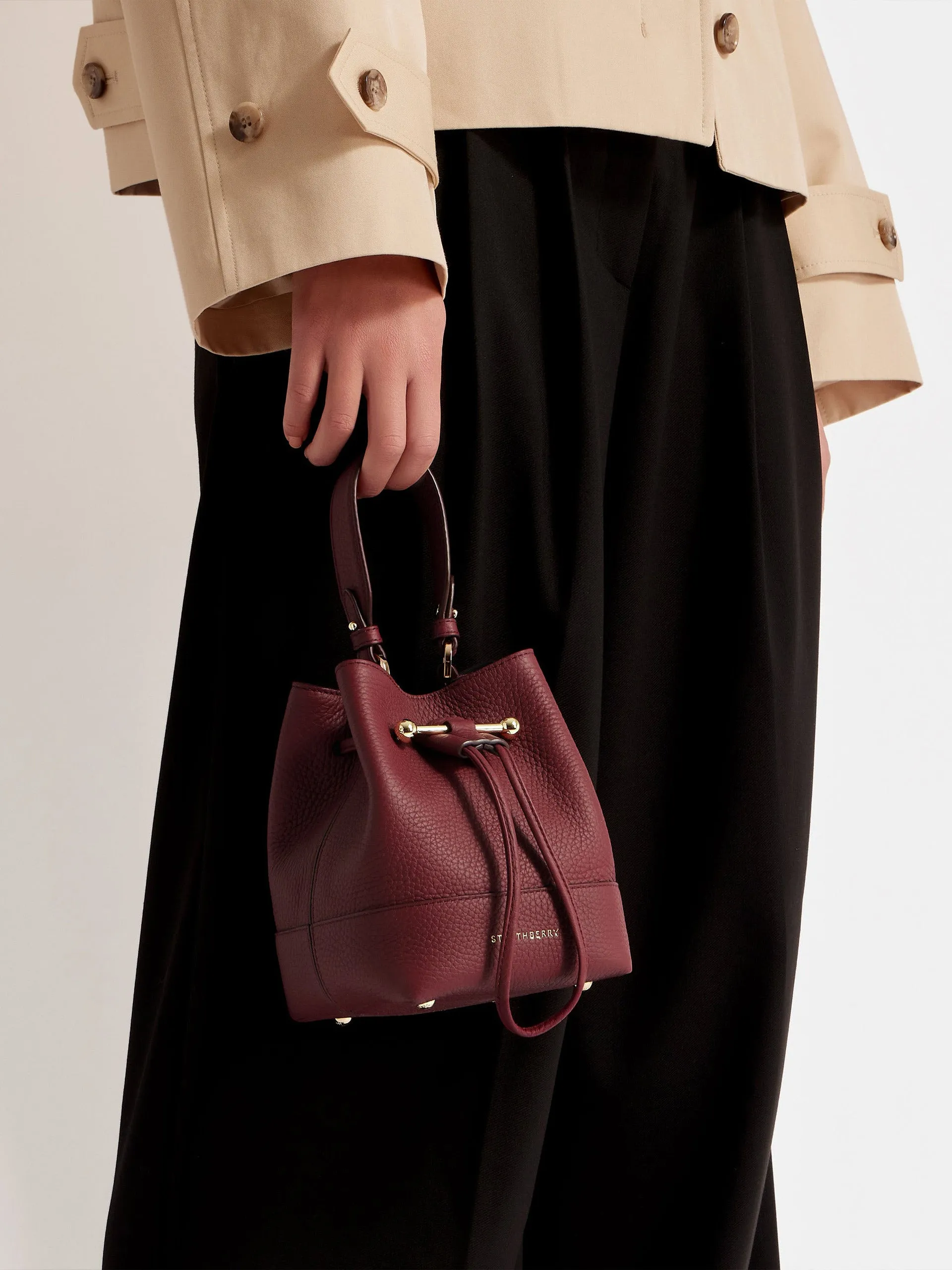 Oxblood Osette bucket bag