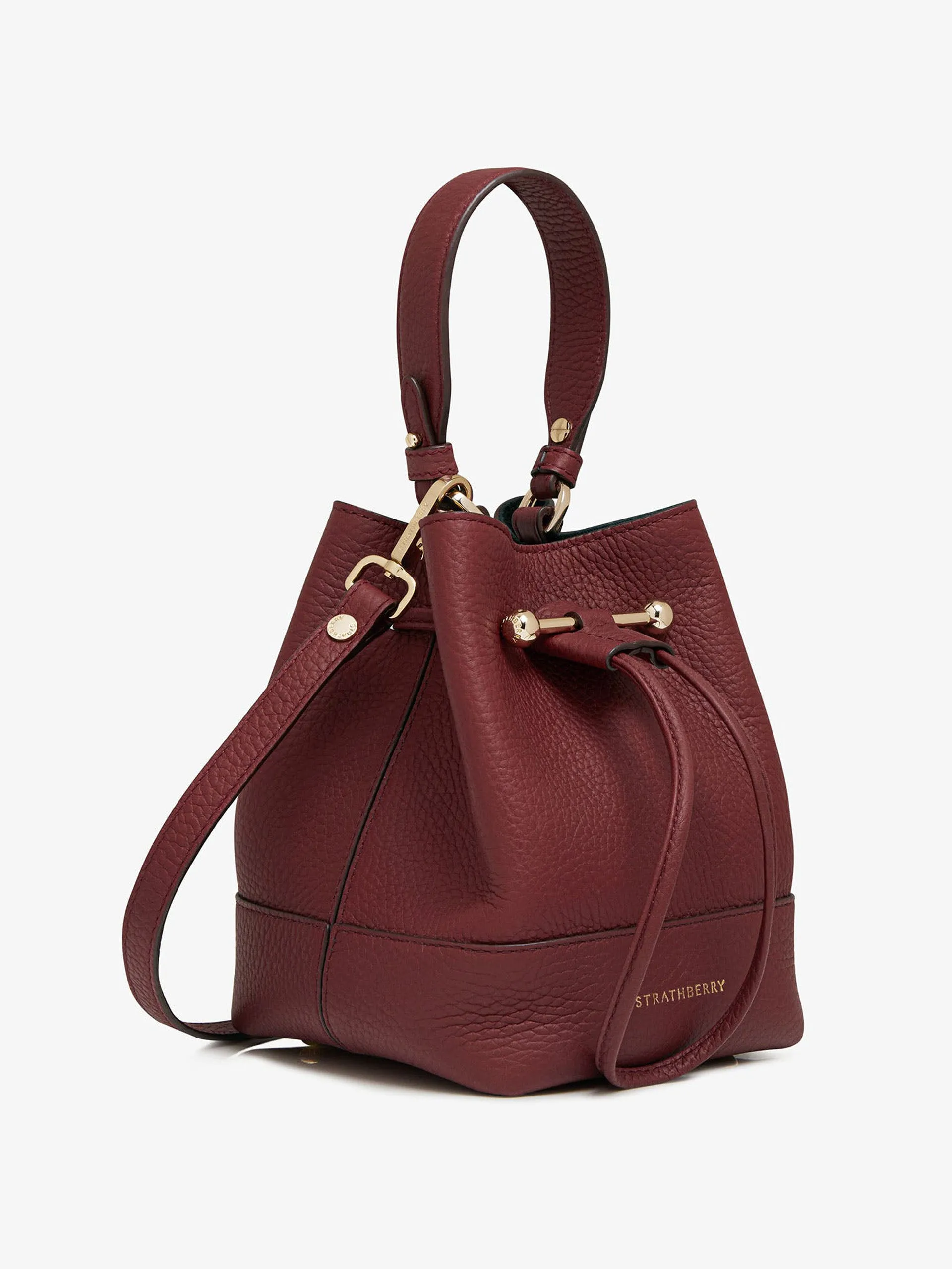 Oxblood Osette bucket bag