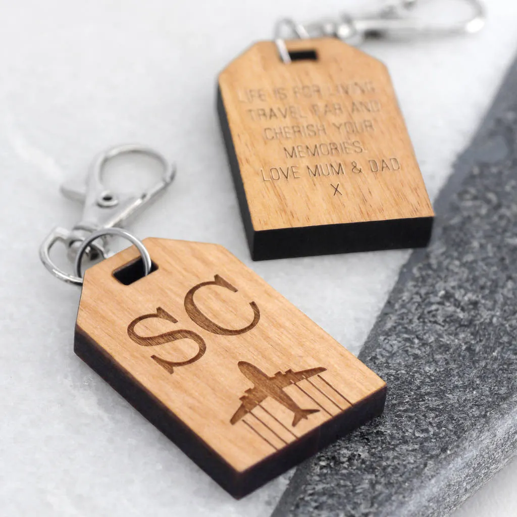 Personalised Mini Travel Tag With Initials