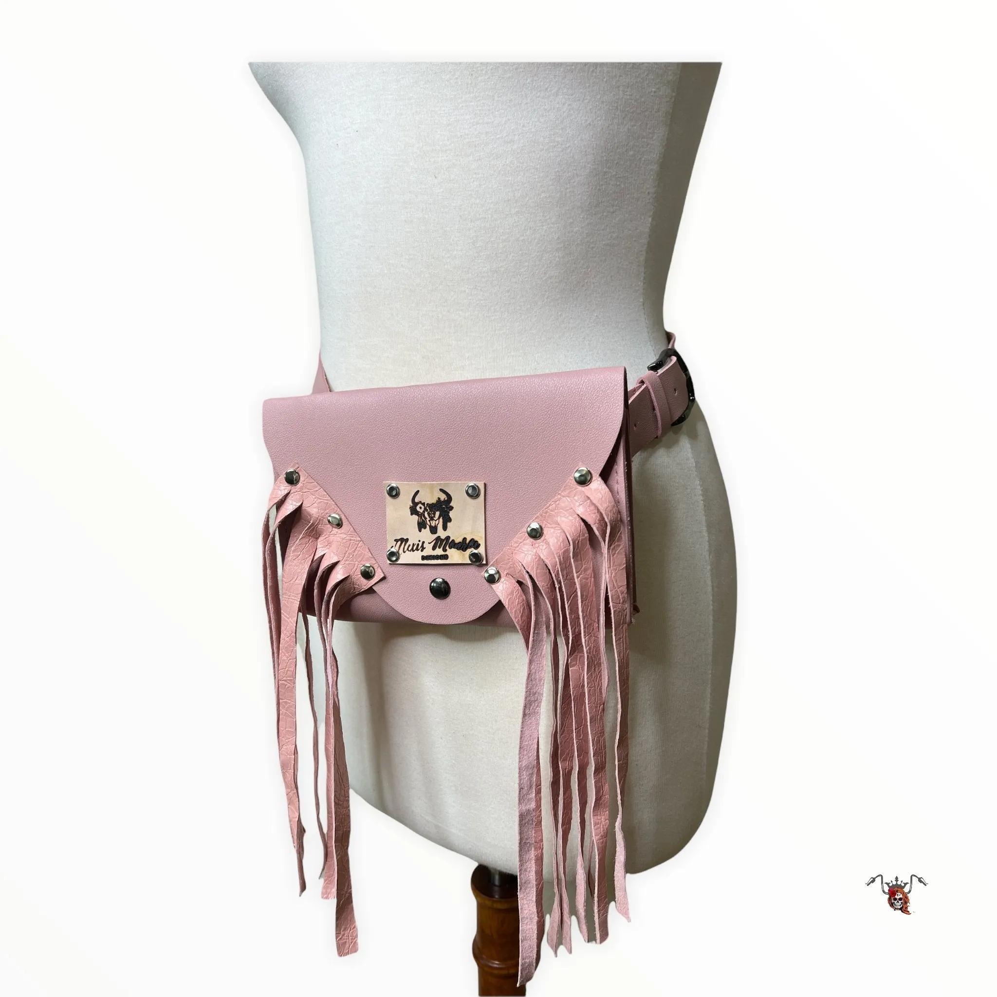 Pink Baddie Fringe Belt Bag