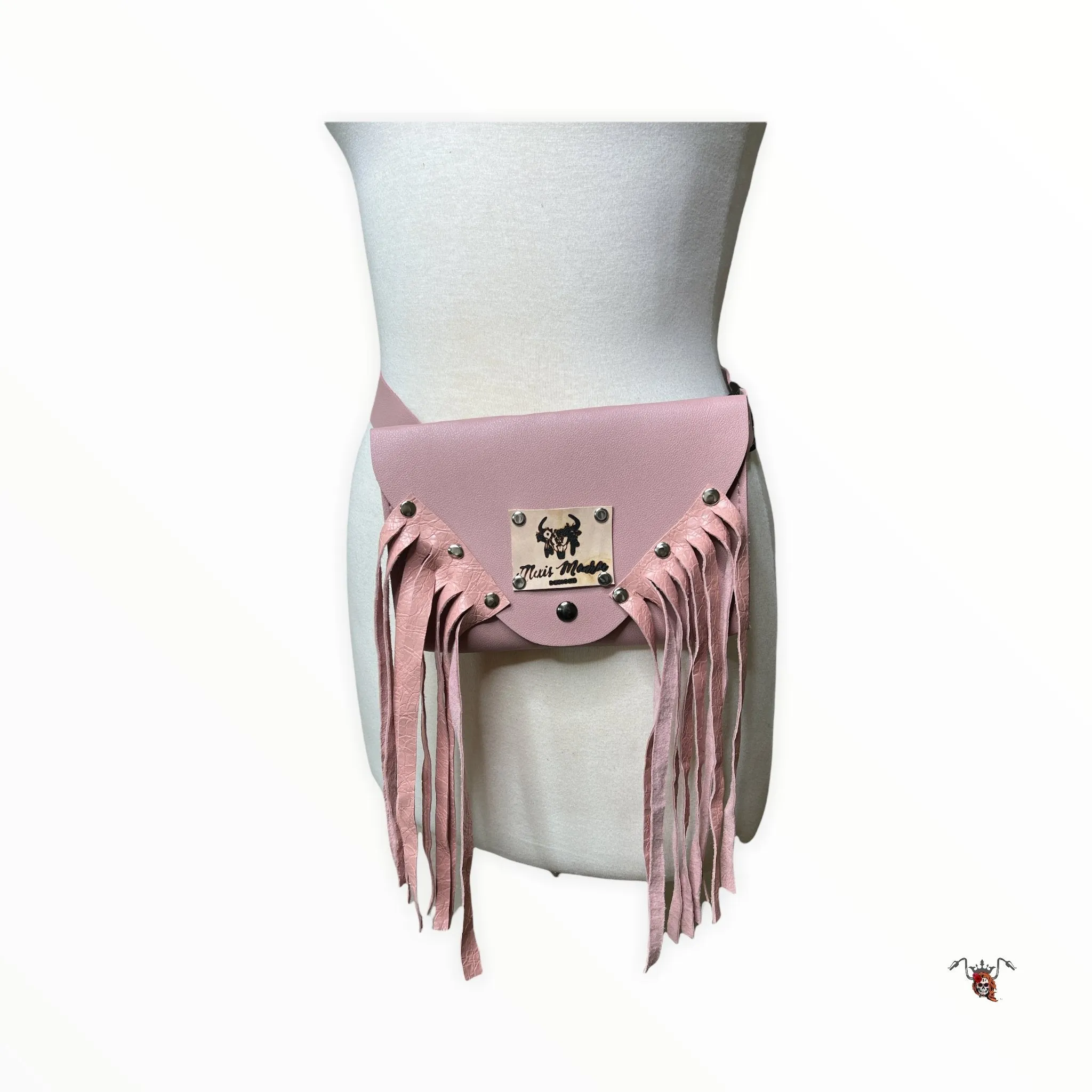 Pink Baddie Fringe Belt Bag