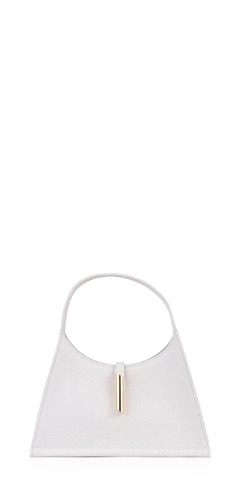 Pointy Mini Bag Cream Leather