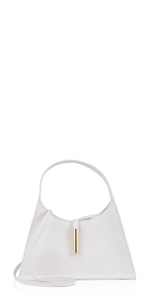 Pointy Mini Bag Cream Leather