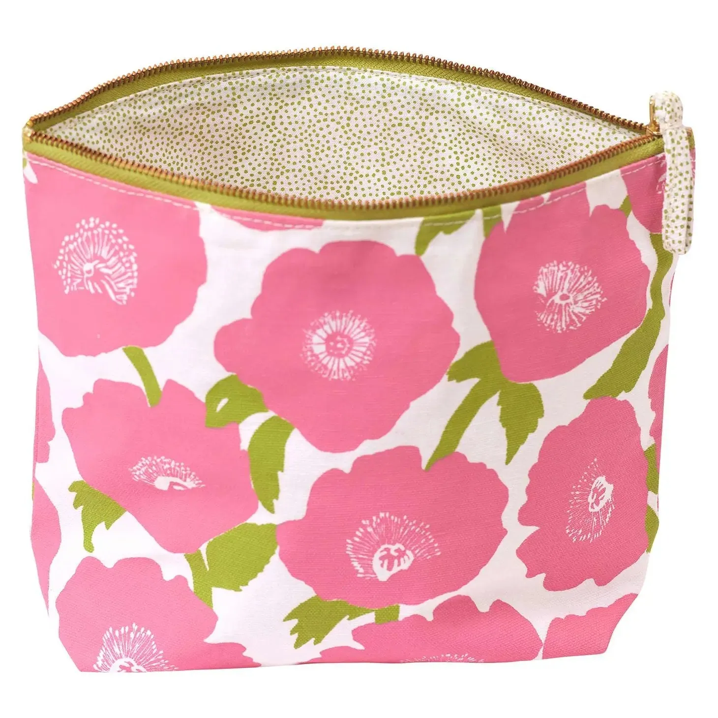 Poppies Pink Pouch Large