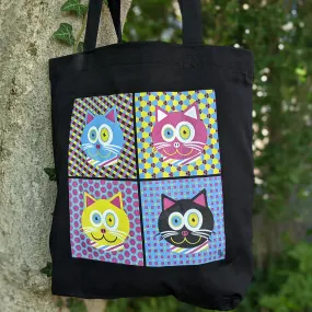 "CMYKat - 2x2" Organic Cotton Tote Bag